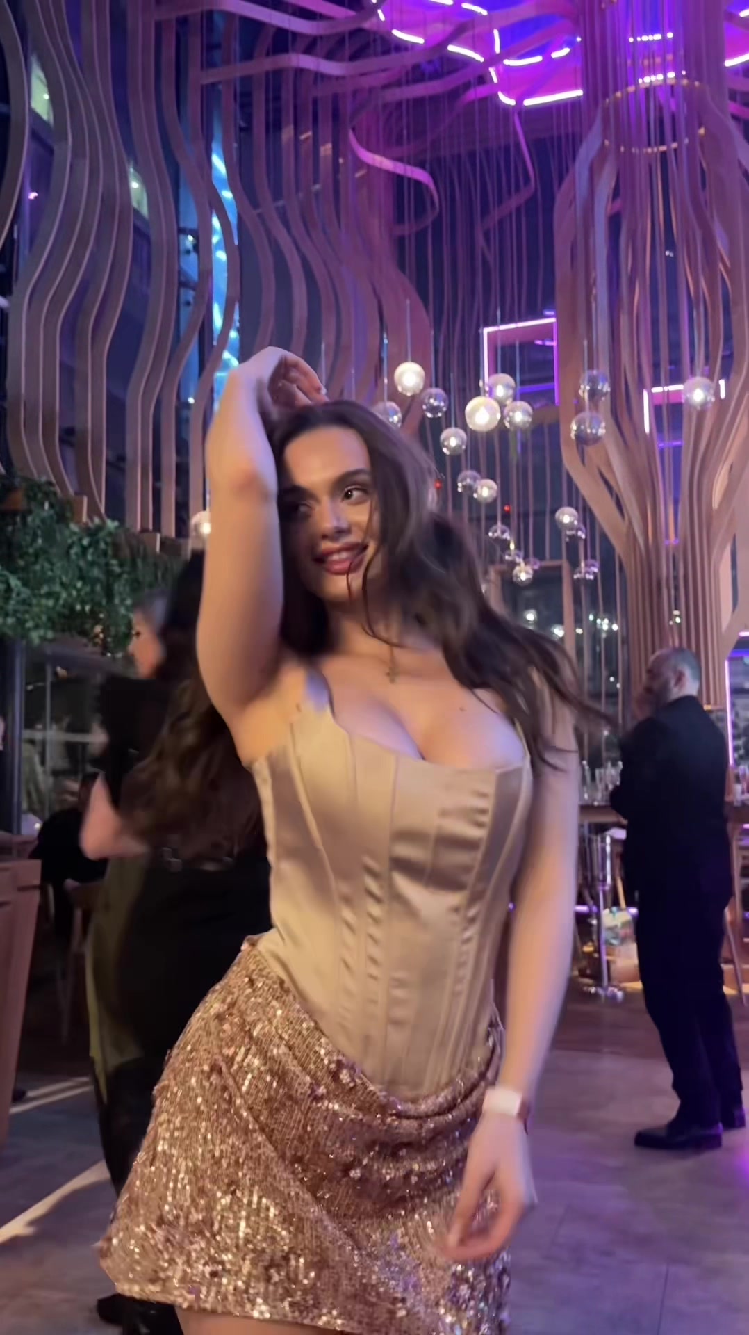 TikTok post by @anastasiatoader for OH POLLY. Caption reads: @Oh Polly 🥂.