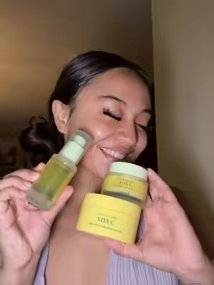 TikTok post by @ugc.shysty for Goodal USA. Caption reads: [...] refreshed & looking more even again ✨....