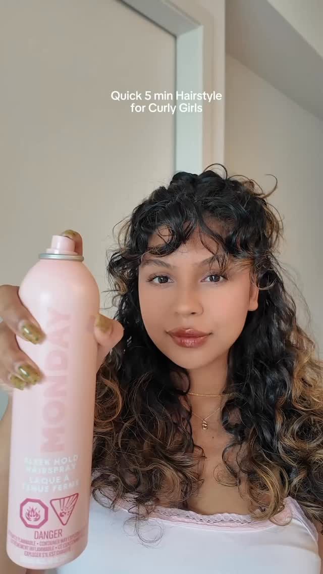 Instagram post by @byshabb for MONDAY Haircare. Caption reads: [...] actually stays put 👏 @mondayhaircare’s....