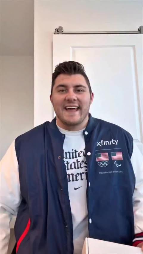Instagram post by @brodyusa4 for Xfinity. Caption reads: Thank you @xfinity and @teamusa for always having....