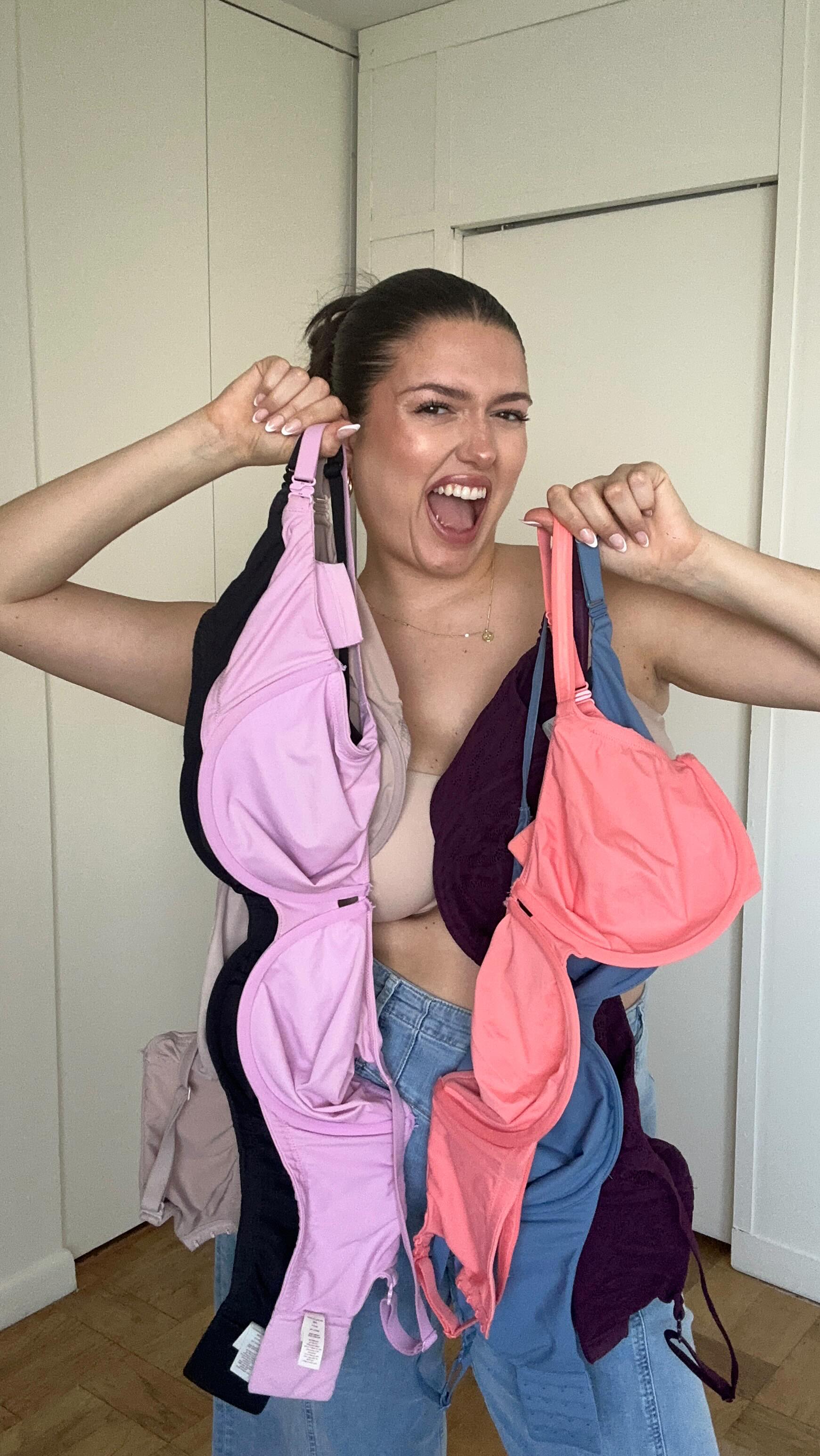 Instagram post by @lucianavirasoro for Bare Necessities. Caption reads: Literally my everyday bra 😍😍

‼️For the next....