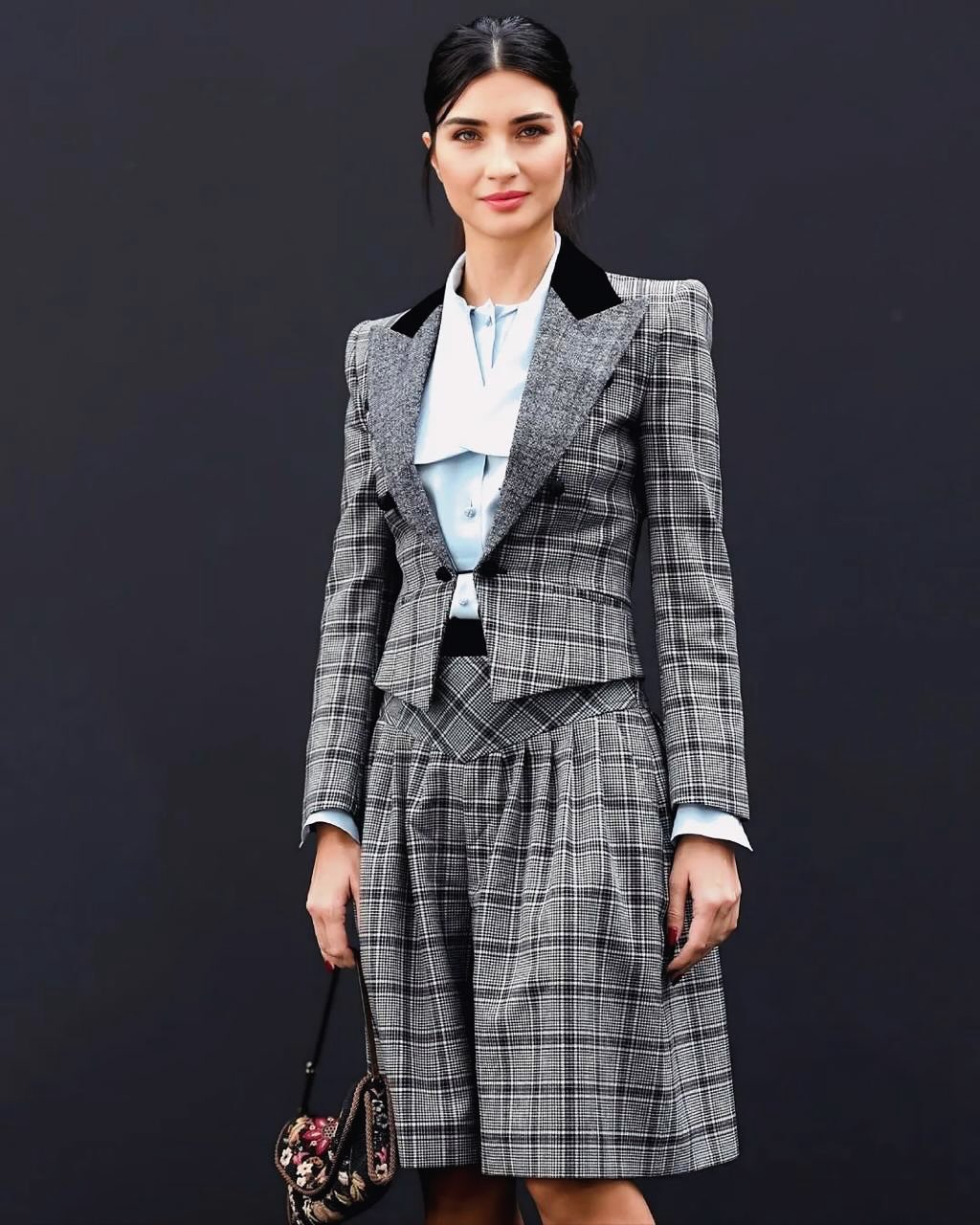 Instagram post by @tubabustun.official for Valentino. Caption reads: @maisonvalentino  experience with goosebumps......