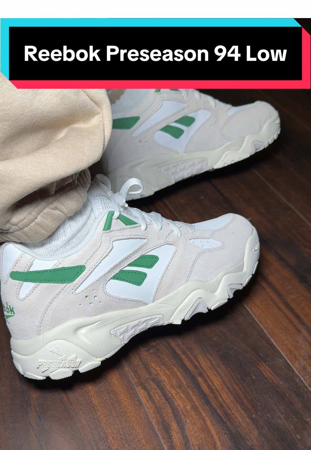 TikTok post by @1_motivated_dad for Reebok. Caption reads: @Reebok Official definitely loving [...].