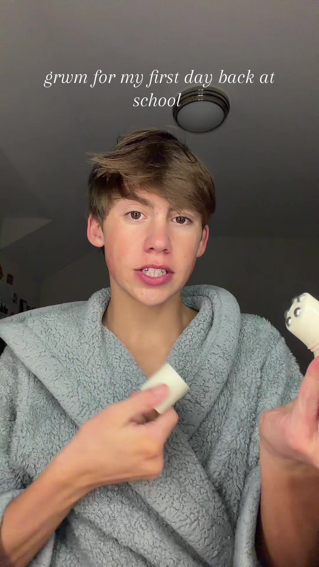 TikTok post by @grwmhudson for ILIA Beauty. Caption reads: [...] #grwm #firstday #secondsemestersenior @REFY....