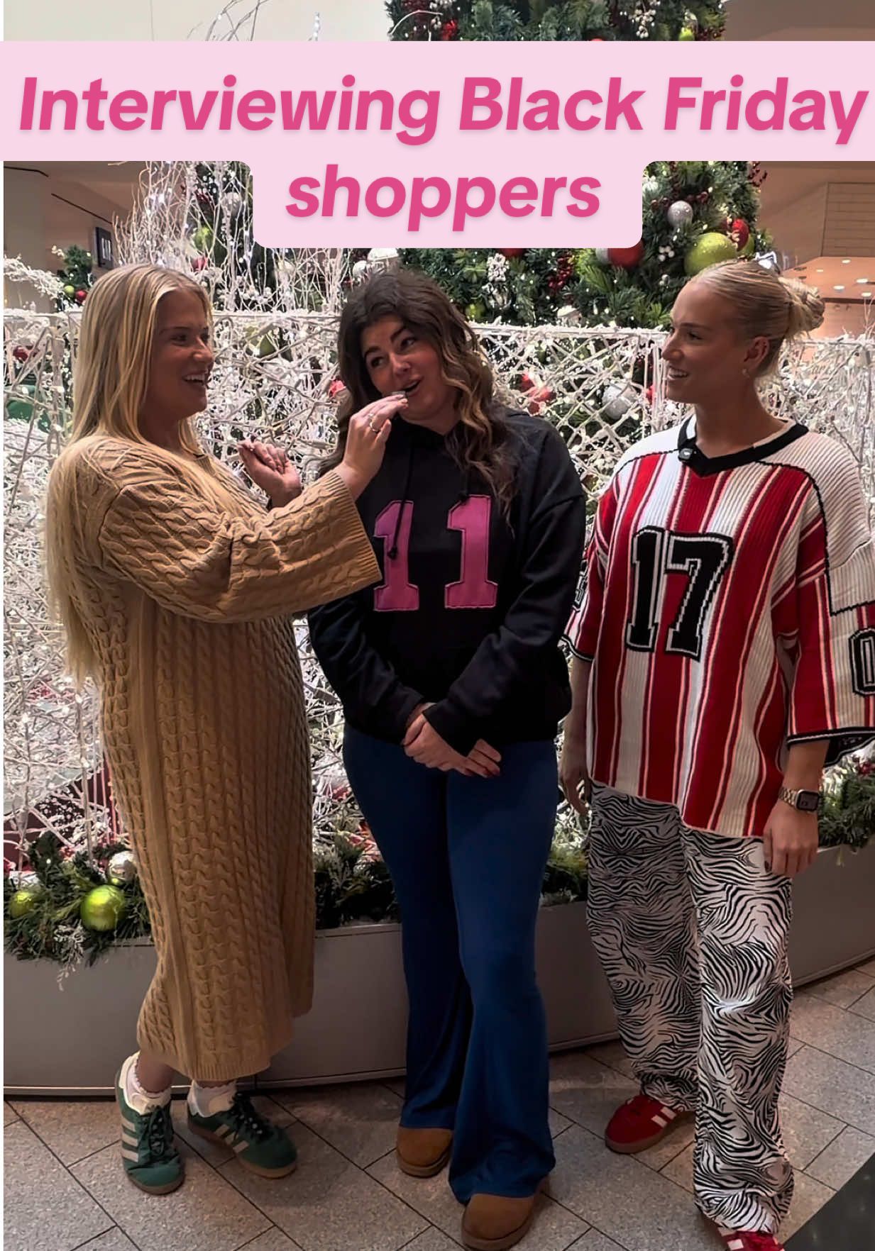 TikTok post by @bethannebrice for The Mall Luxury Outlets. Caption reads: Loved spending Black Friday @The Mall!✨....