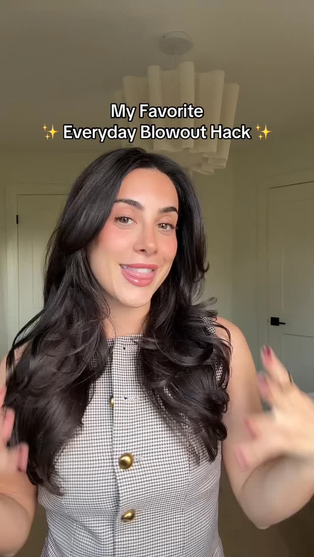 Instagram post by @veerusso for Luxy Hair. Caption reads: My favorite hair hack for extra volume for my....