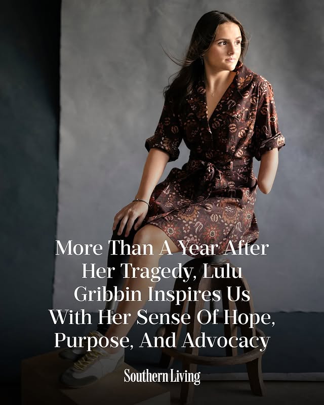 Instagram post by @lulu.gribbin for Southern Living. Caption reads: On June 7, 2024, a bull shark bit 15-year-old Lulu....