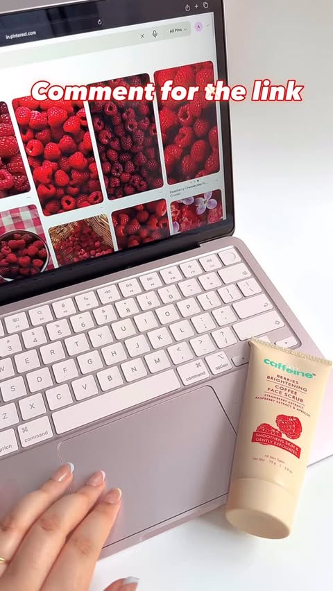 Instagram post by @luvavny_ for MCaffeine. Caption reads: Comment for the link🍓🫐⭐️ @mcaffeineofficial....