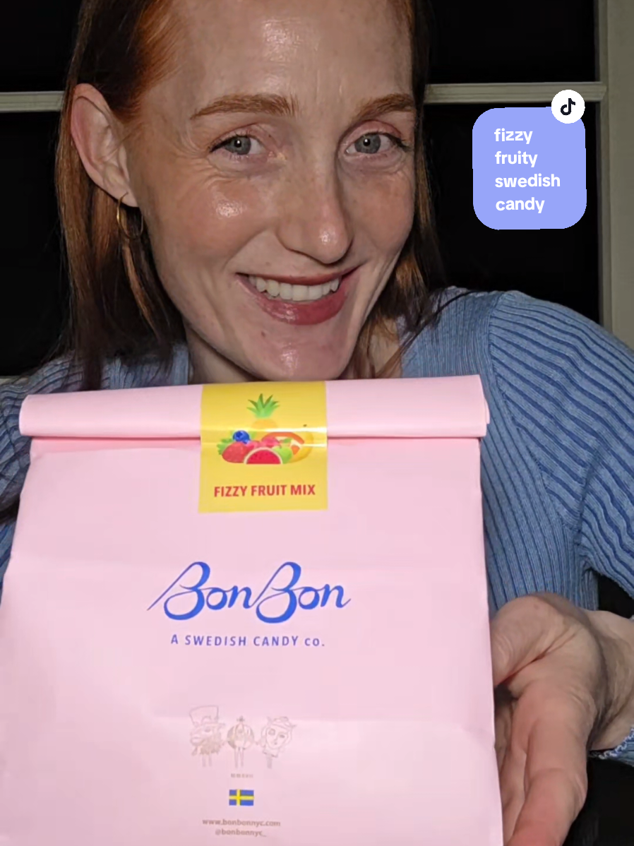 TikTok post by @jazzy.tingles for BonBon NYC. Caption reads: @BonBon - A Swedish Candy Co. candy mixes never....