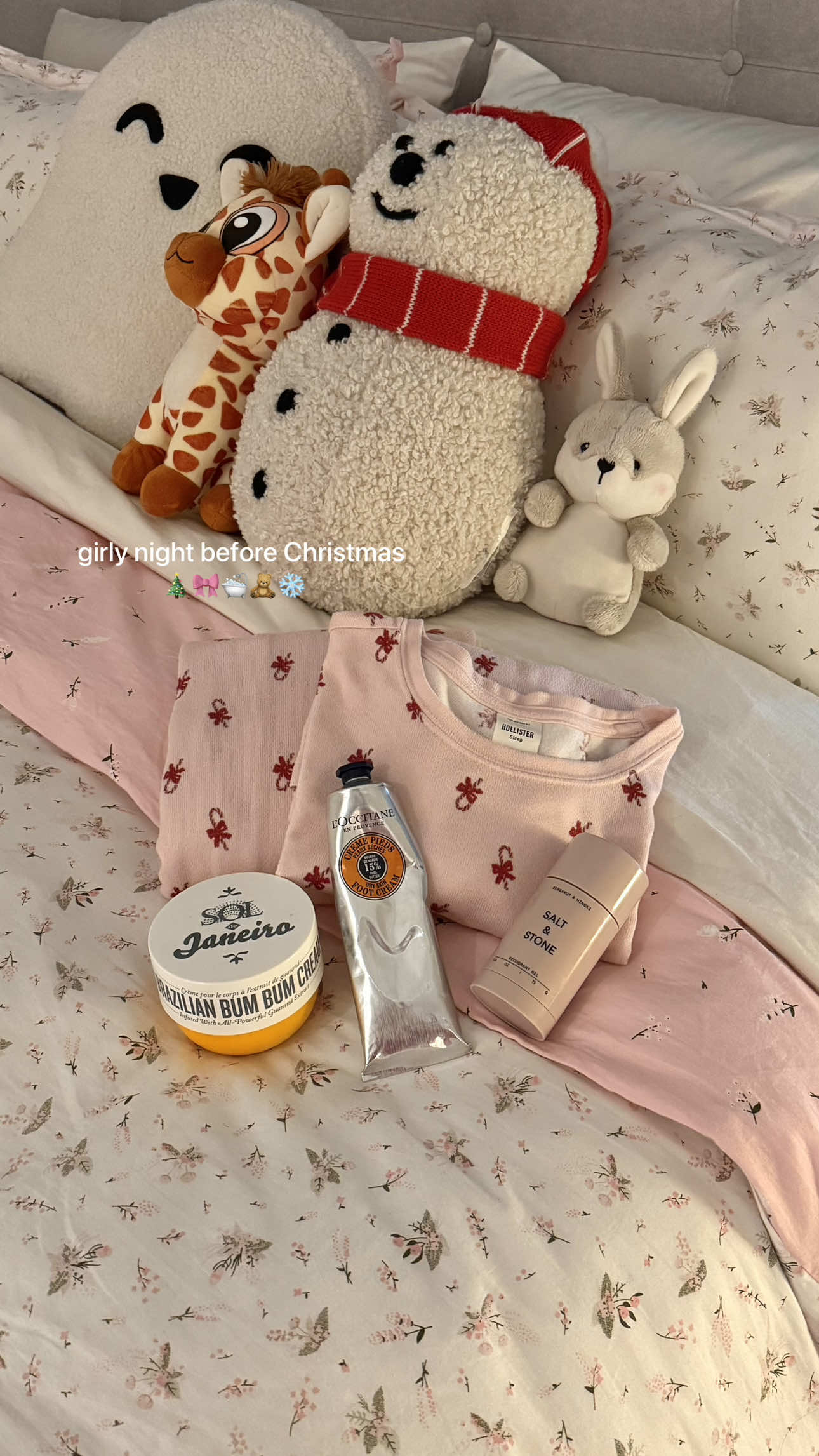 TikTok post by @lavish_krish for SALT & STONE. Caption reads: What Christmas movies are you watching this....