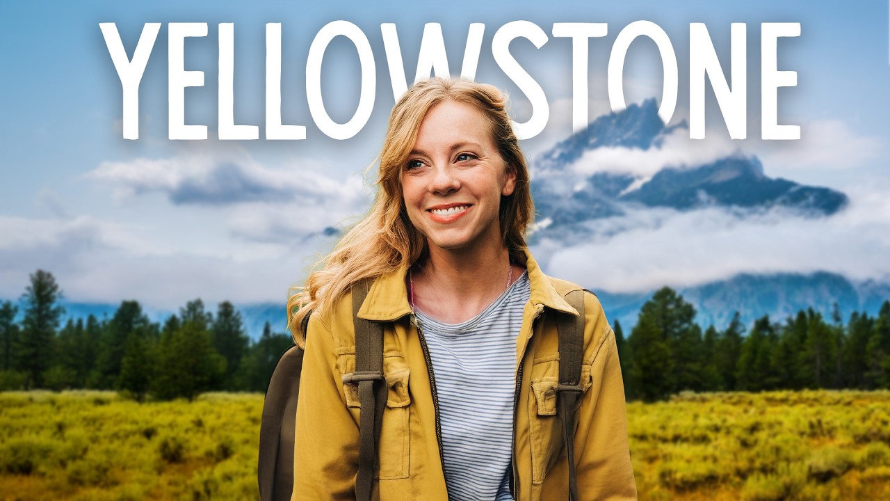 YouTube post by @chrisandsara for Backcountry. Caption reads: Ultimate 48 Hours in Yellowstone National Park....