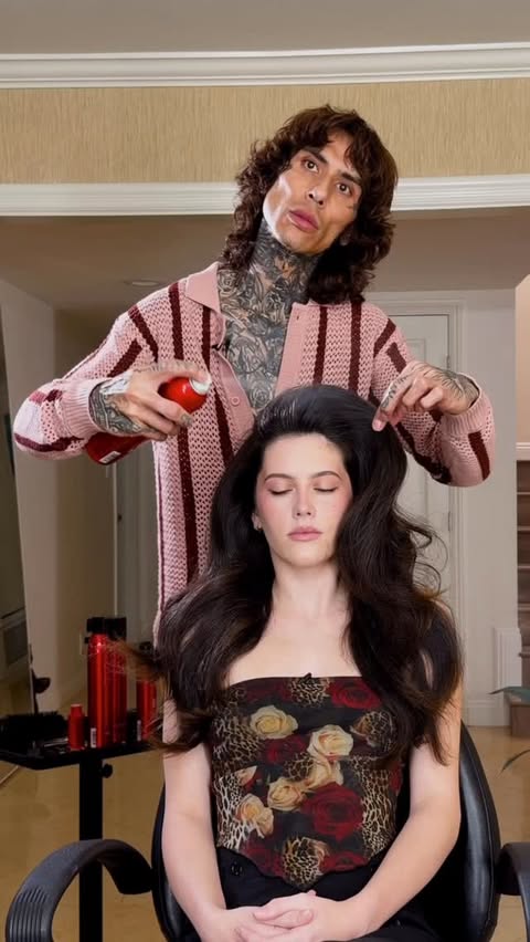 Instagram post by @castillo_13 for SexyHair. Caption reads: bigger is better in my chair @sexyhair....