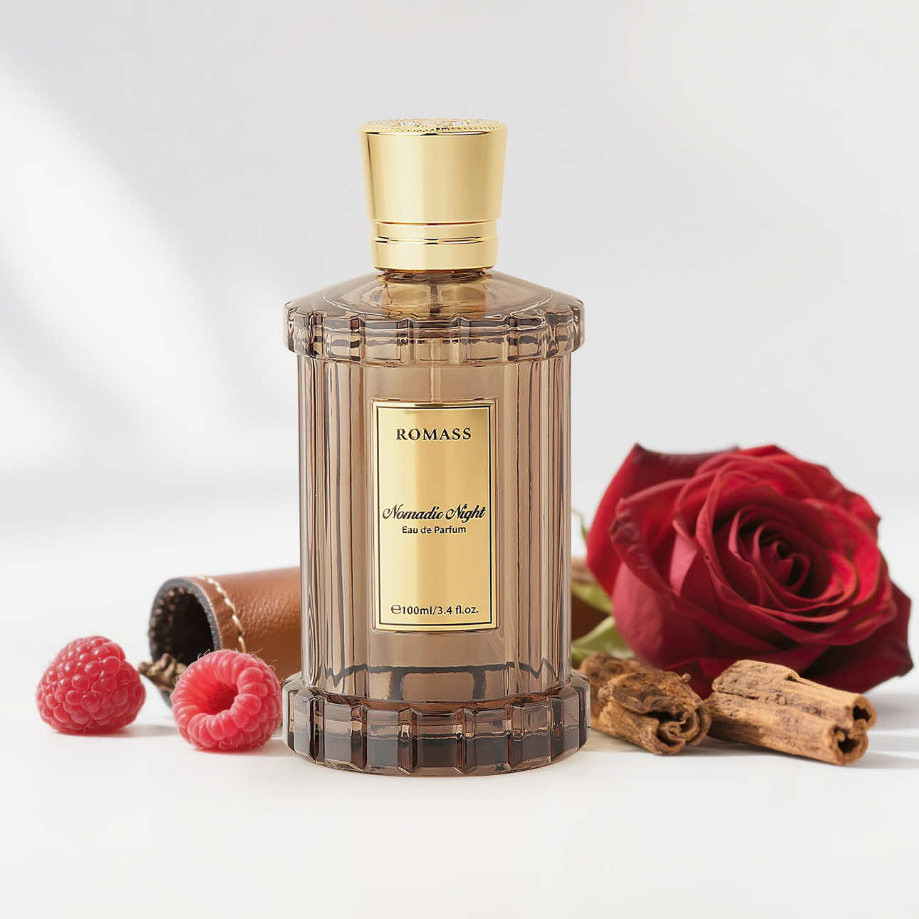 TikTok post by @fragranceswan for Romass. Caption reads: Romass Nomadic Nights: A Sweeter, Beast Mode [...].