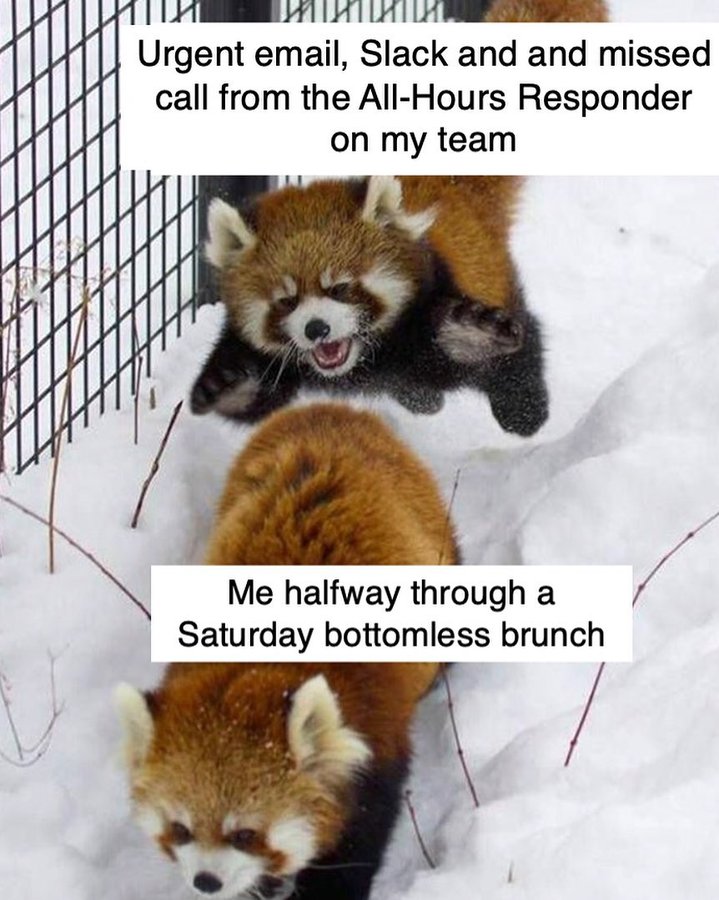 Instagram post by @workretiredie for Vimeo. Caption reads: Don’t be an All-Hours Responder. Take the @vimeo....