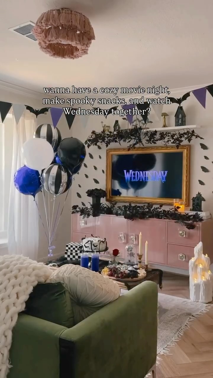 Instagram post by @astoldbymichelle for Walmart. Caption reads: Channeling my inner Wednesday 🖤 Season 2 of....