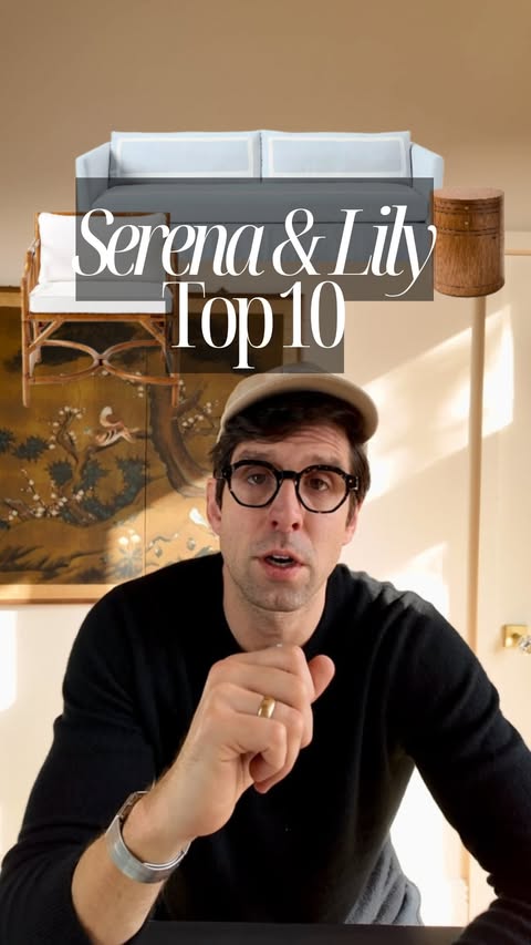 Instagram post by @hansloreidesign for Serena & Lily. Caption reads: My top 10 picks from @serenaandlily - whether you....