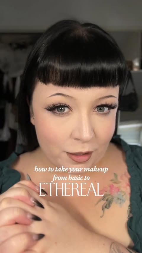 Instagram post by @thebrontemarie for KALEIDOS. Caption reads: [...] to our makeup, shall we? Using all....