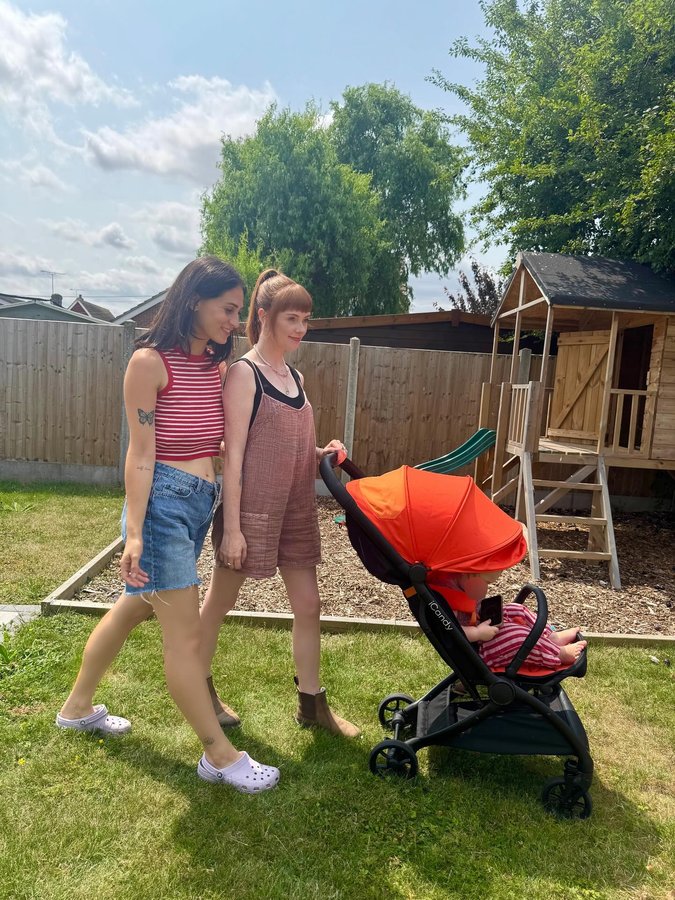 Instagram post by @authenticallycaitlin for iCandy World Belgium. Caption reads: AD We have been LOVING our new @icandyworlduk Pip....