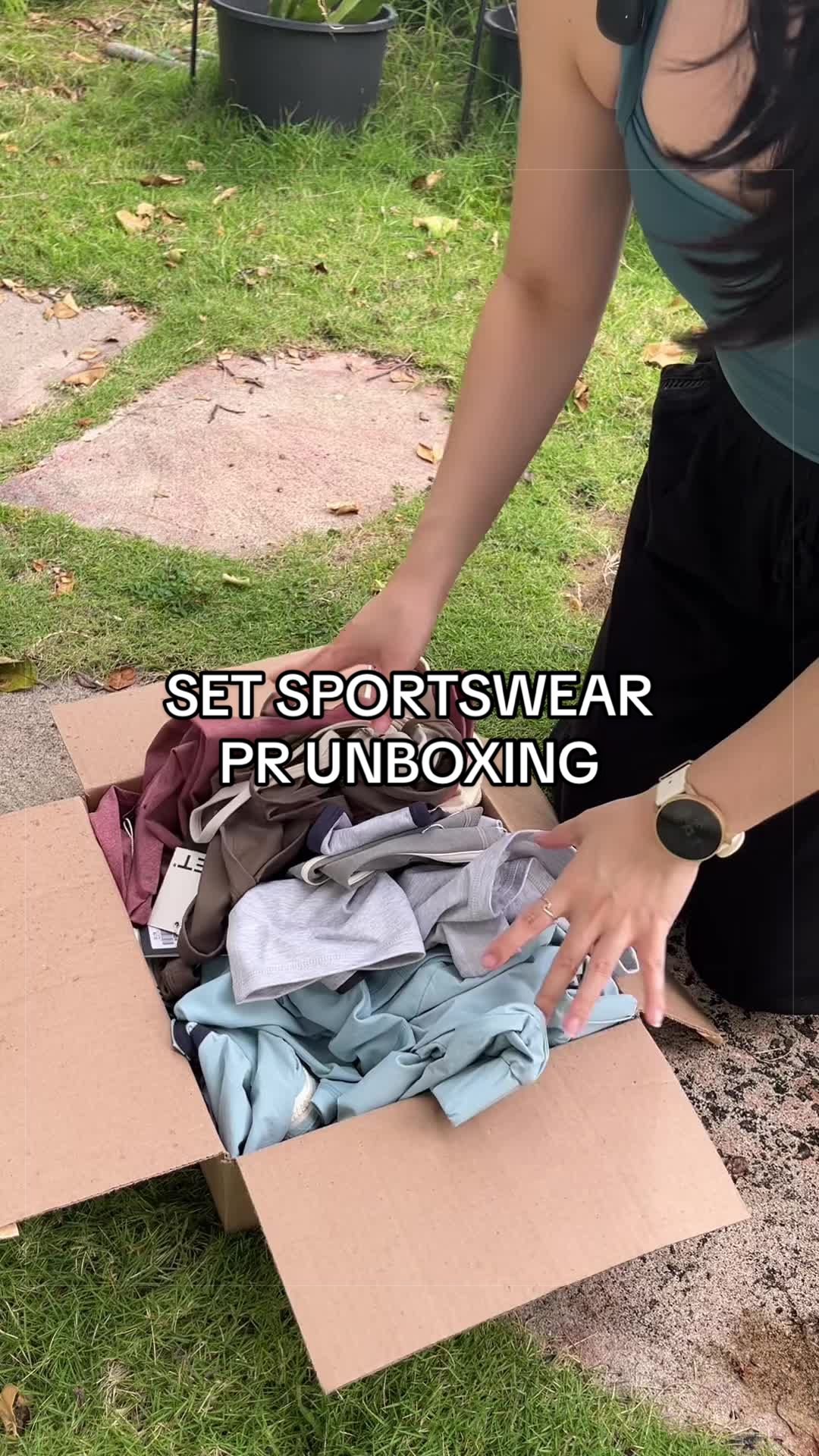 TikTok post by @ntomm for SET ACTIVE. Caption reads: [...] 😭 so so grateful to the @setactive team &....