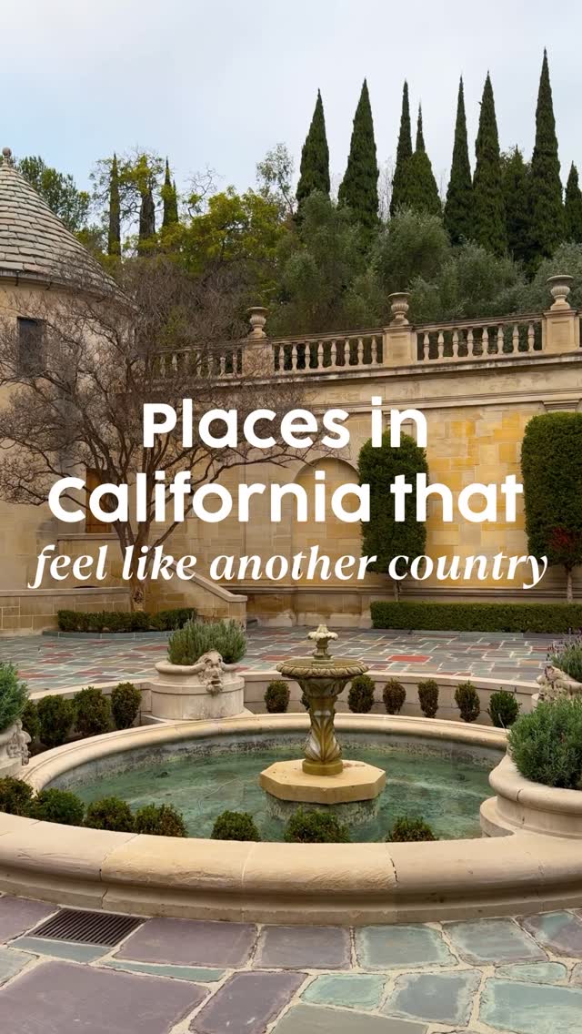 Instagram post by @travelwithtalia for Visit California. Caption reads: Places in California that feel like another....