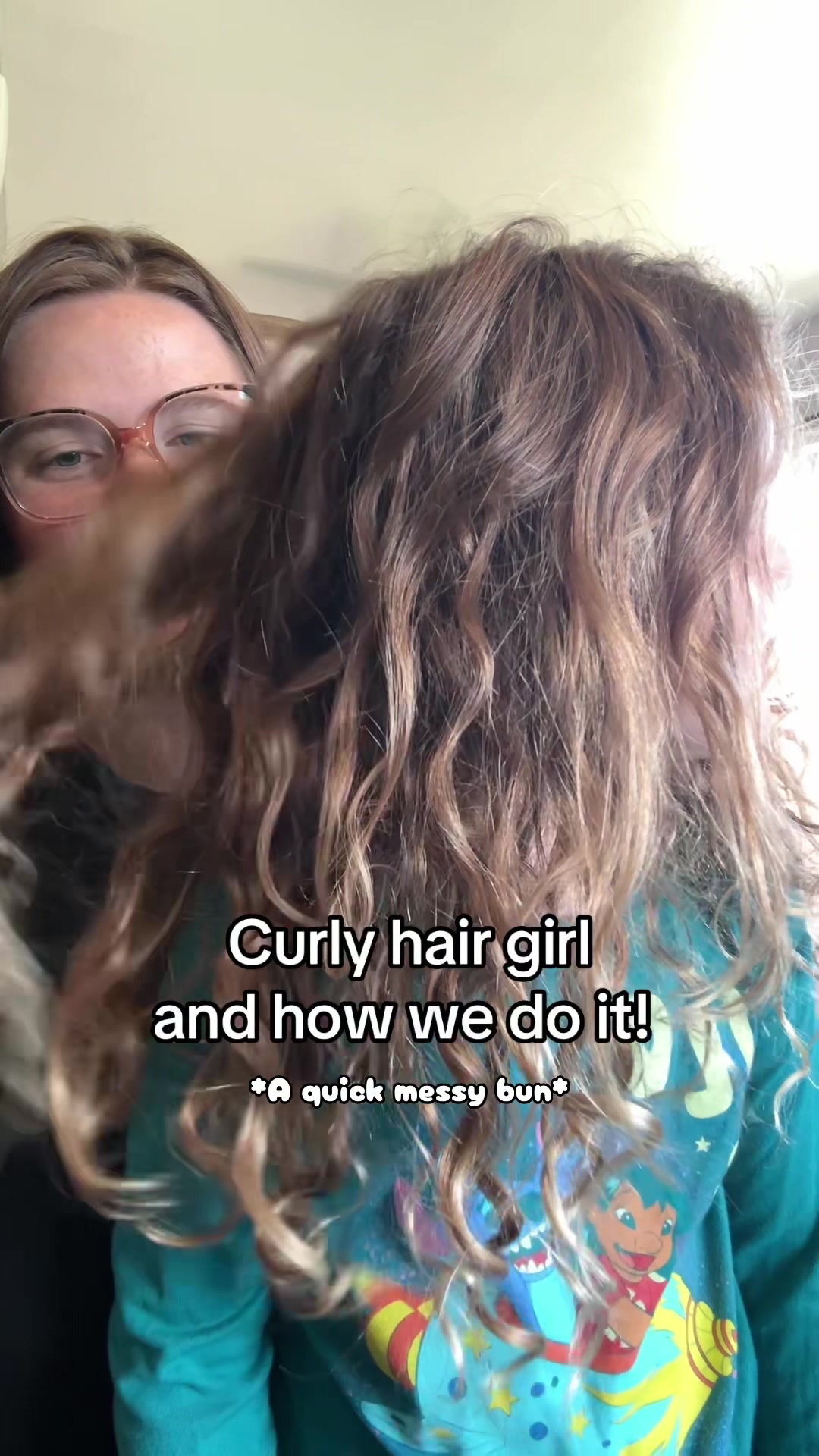TikTok post by @tiauna_sahm for Unbrush. Caption reads: [...] and curly? #hair #hairtok #haircare #unbrush....