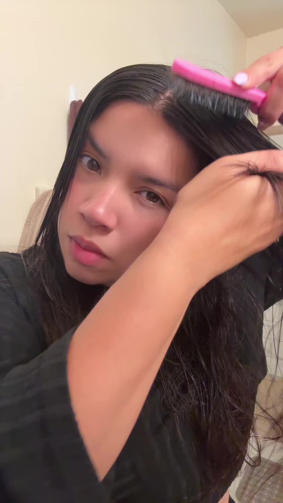 TikTok post by @ochoafamily04 for LolaVie. Caption reads: [...] #hairproductreview #healthyhairjourney....