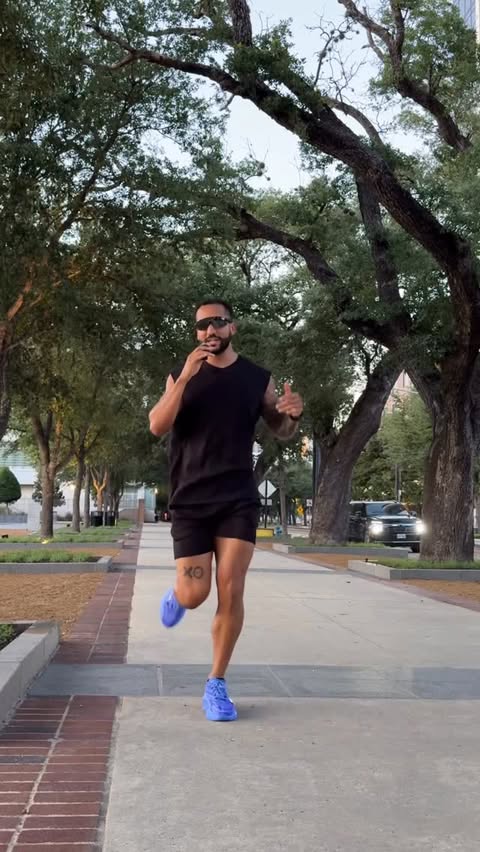 Instagram post by @michaeloquinn for HOKA. Caption reads: [...] be running with The Senders crew in the....