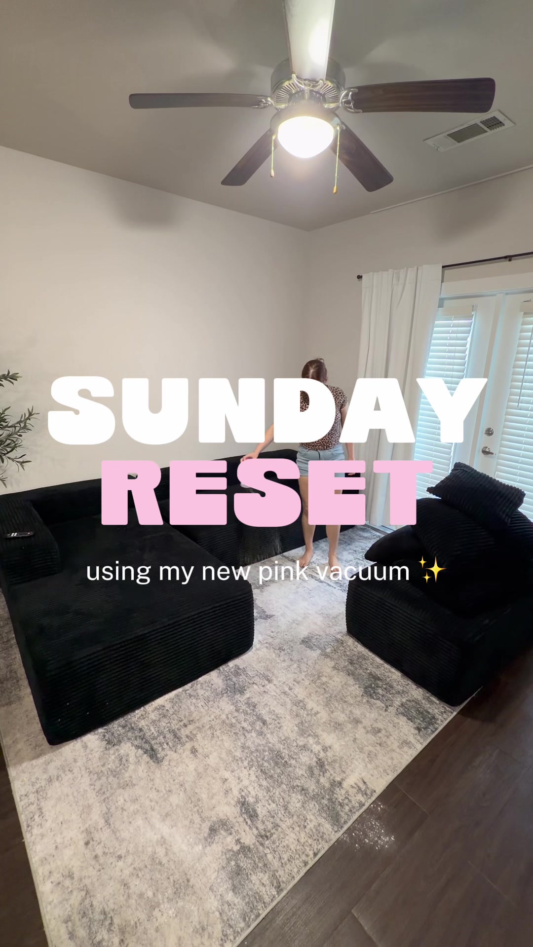 TikTok post by @lifewithesmeraldaa for Homeika. Caption reads: A little Sunday reset 🩷🧹✨ #musthaves....