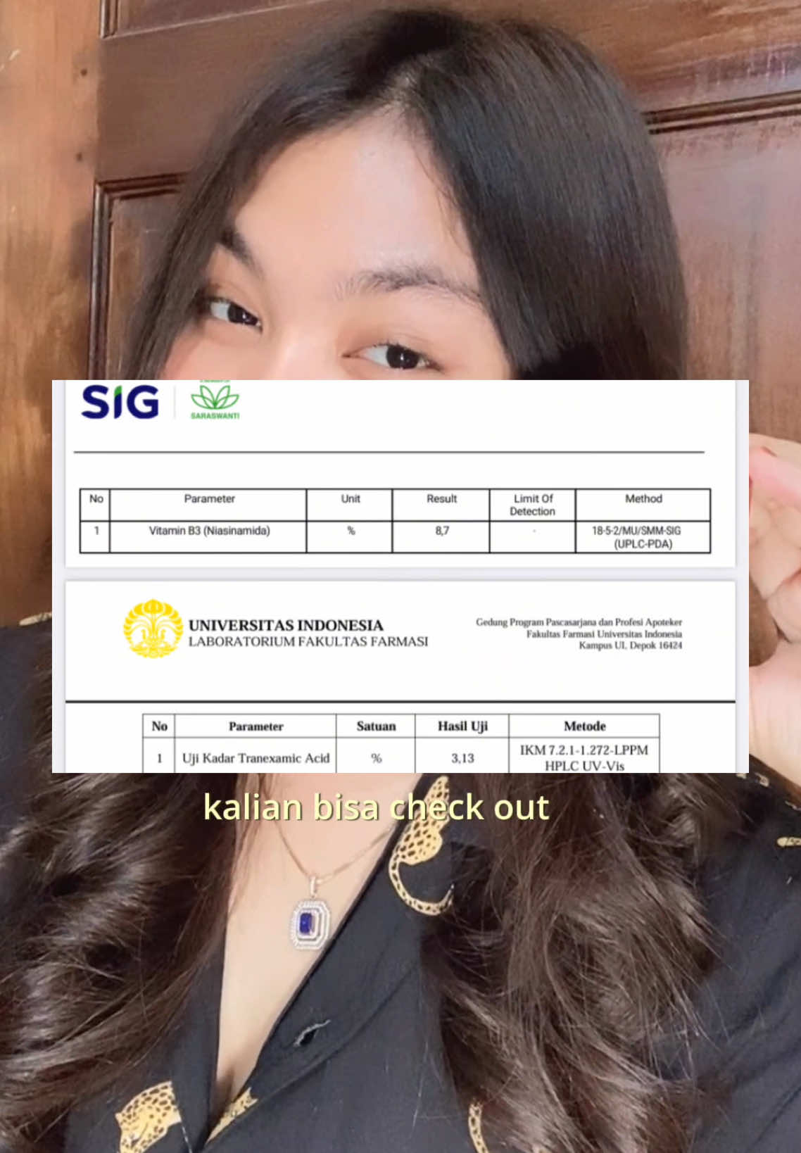 TikTok post by @novyypuspita for Newlab. Caption reads: pake HB dosting yg udh terbukti aman & gabikin....