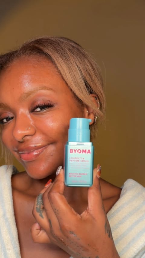 Instagram post by @alicia.lartey for BYOMA. Caption reads: [...] continuously repurchase. The @byoma....