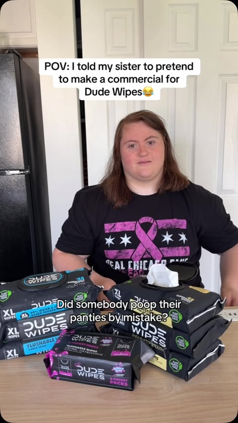 Instagram post by @sarah_carollyn for DUDE Wipes. Caption reads: [...] a commercial about it😂💅 #DUDEPartner....