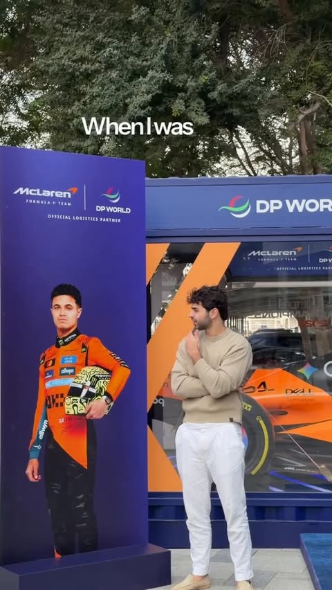 Instagram post by @ayman_yaman for McLaren. Caption reads: No one does it better than DP World and McLaren.....