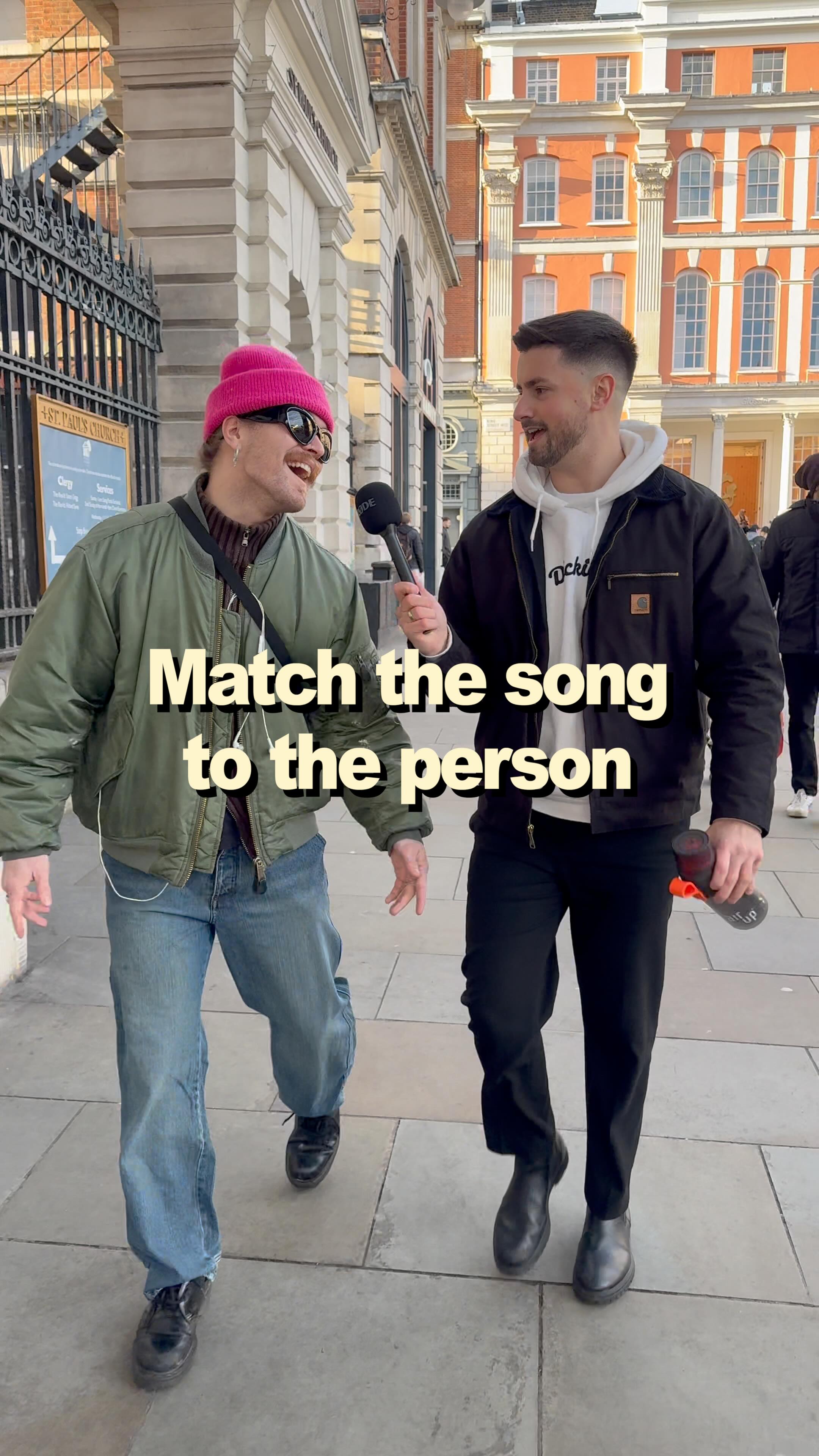 Instagram post by @peoplewatchingshow for air up®. Caption reads: @airup challenged me to match songs to people LIVE....