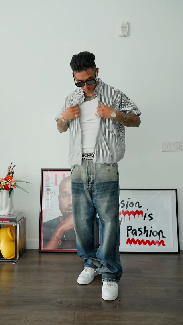 Instagram post by @mousetrvp for mnml. Caption reads: Don’t test me…I pass those 📝
Full fit @mnml.la |....