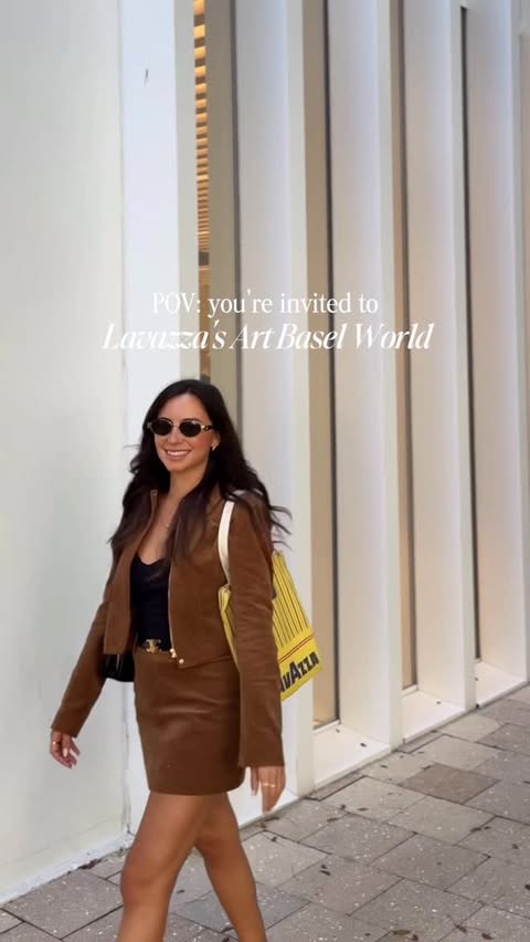 Instagram post by @amydubeau for Lavazza USA. Caption reads: A little slice of La Dolce Vita at Art Basel....