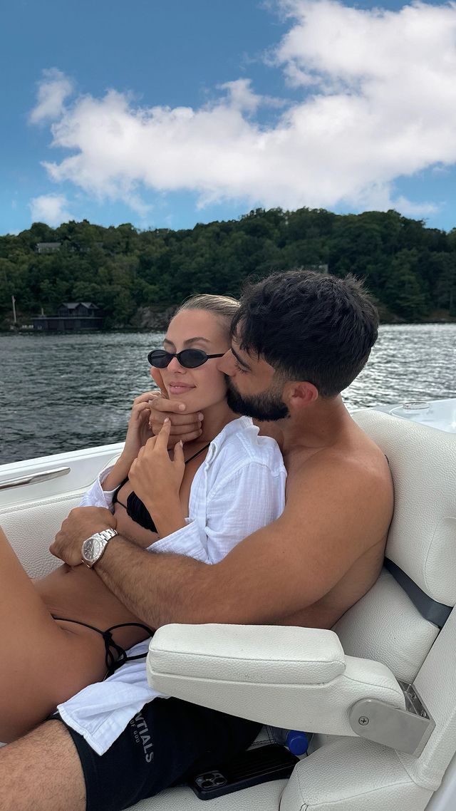 Instagram post by @allegrafilippetti for FIJI Water. Caption reads: sunshine, relaxation, and the refreshing taste of....