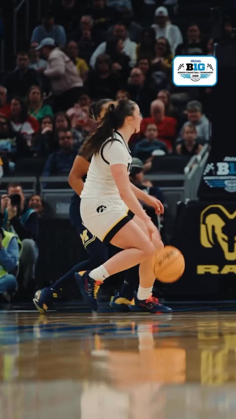 Instagram post by @bigtennetwork for Allstate. Caption reads: [...] Iowa’s #b1gwbbt semifinals victory 😤....