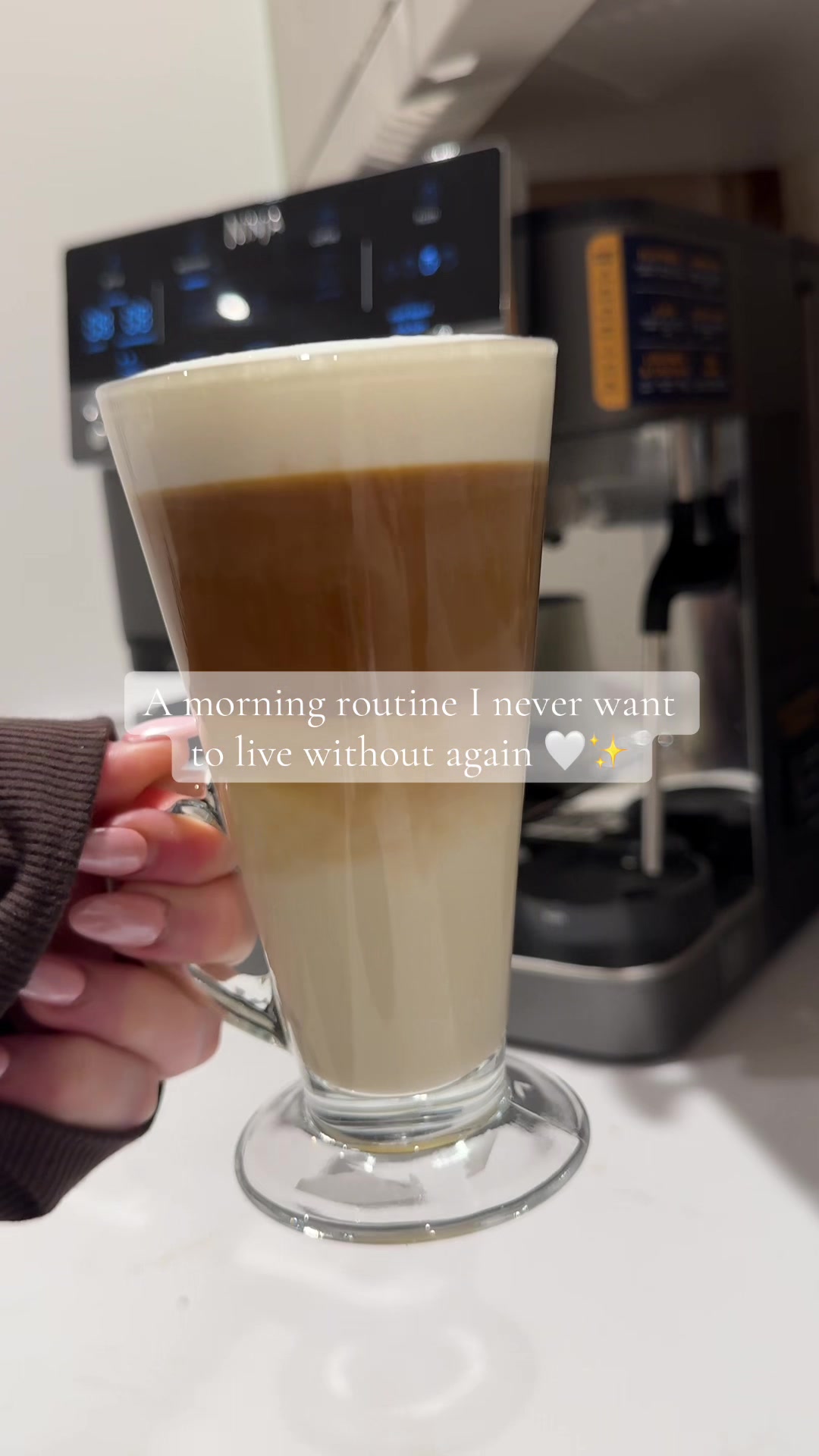 TikTok post by @lifeofmeg_ for Grind. Caption reads: @Ninja Kitchen @wearesimply @Grind #morningroutine....
