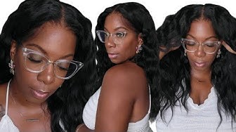 YouTube post by @KieRaShon for Rainbow Shops. Caption reads: Beach Wave on Natural Hair TEXTURED Hair Wig....