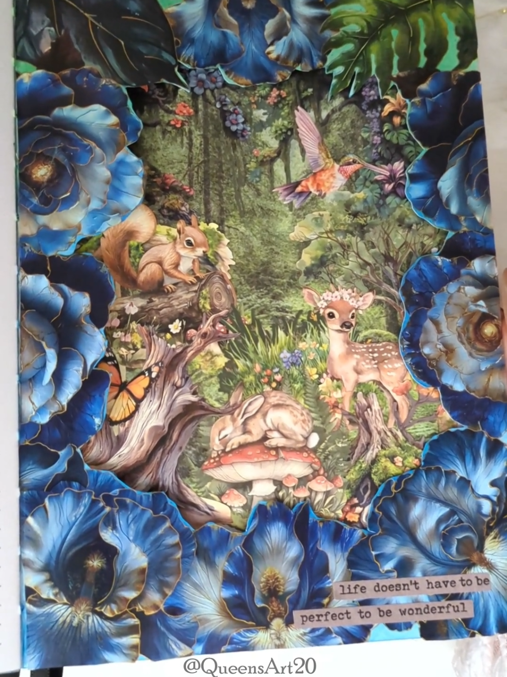 TikTok post by @queensart20 for eStarCase. Caption reads: [...] Creative Journaling  🎀 Supplies from....