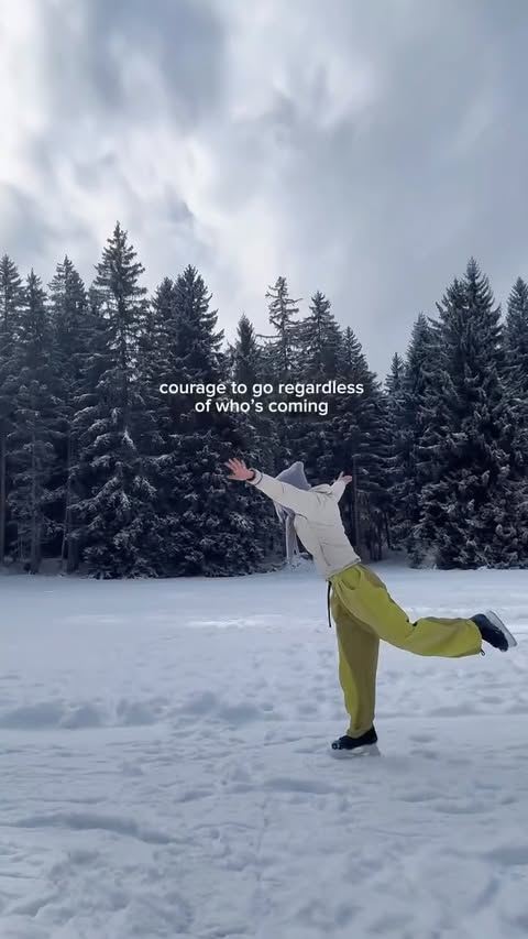 Instagram post by @noodlesandblisters for HOVERAir. Caption reads: Ice skating in Switzerland filmed on HOVERAir X1....