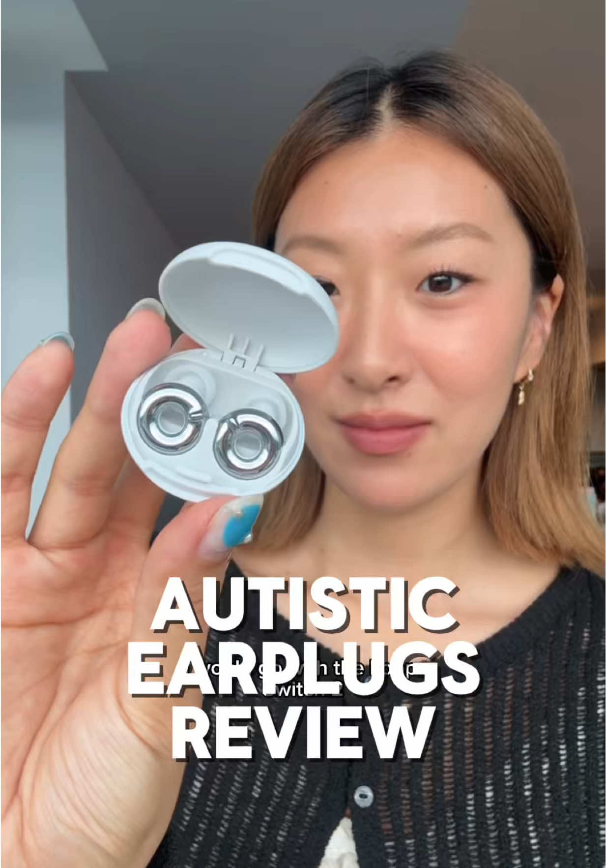 TikTok post by @18hens for Loop Earplugs. Caption reads: Ever since I shared my viral noise-cancelling....