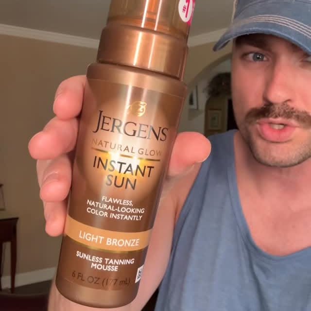 Instagram post by @glenndevar for Jergens. Caption reads: #jergenspartner | Help me @jergensus , you’re my....