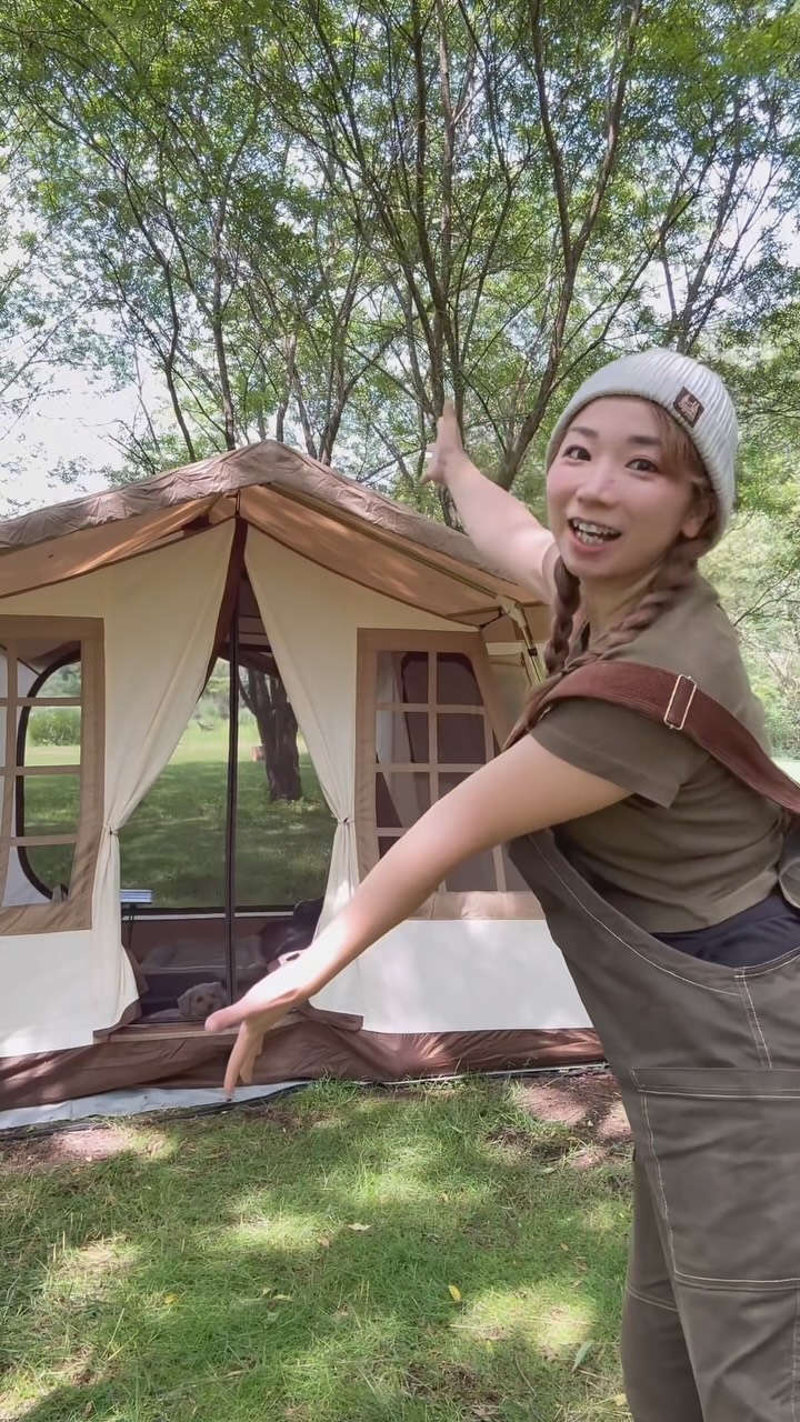 Instagram post by @my.camp.style for HAGOOGI. Caption reads: \\ 真夏の愛犬キャンプ、出来ないって諦めてない？！🐩//
 
 
....