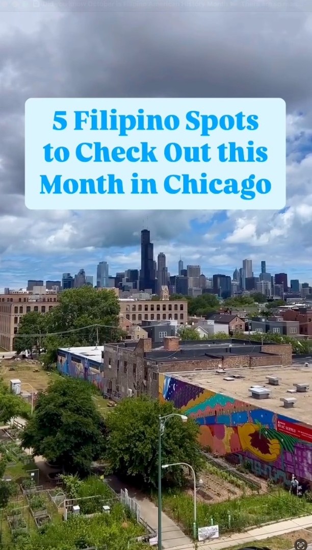 Instagram post by @airamdphoto for Choose Chicago. Caption reads: Did you know October is Filipino American History....