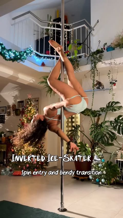 Instagram post by @made_of_dreams for Lunalae. Caption reads: Day 6 of #CandyPole25 - Inverted Ice skater ⛸️
For....