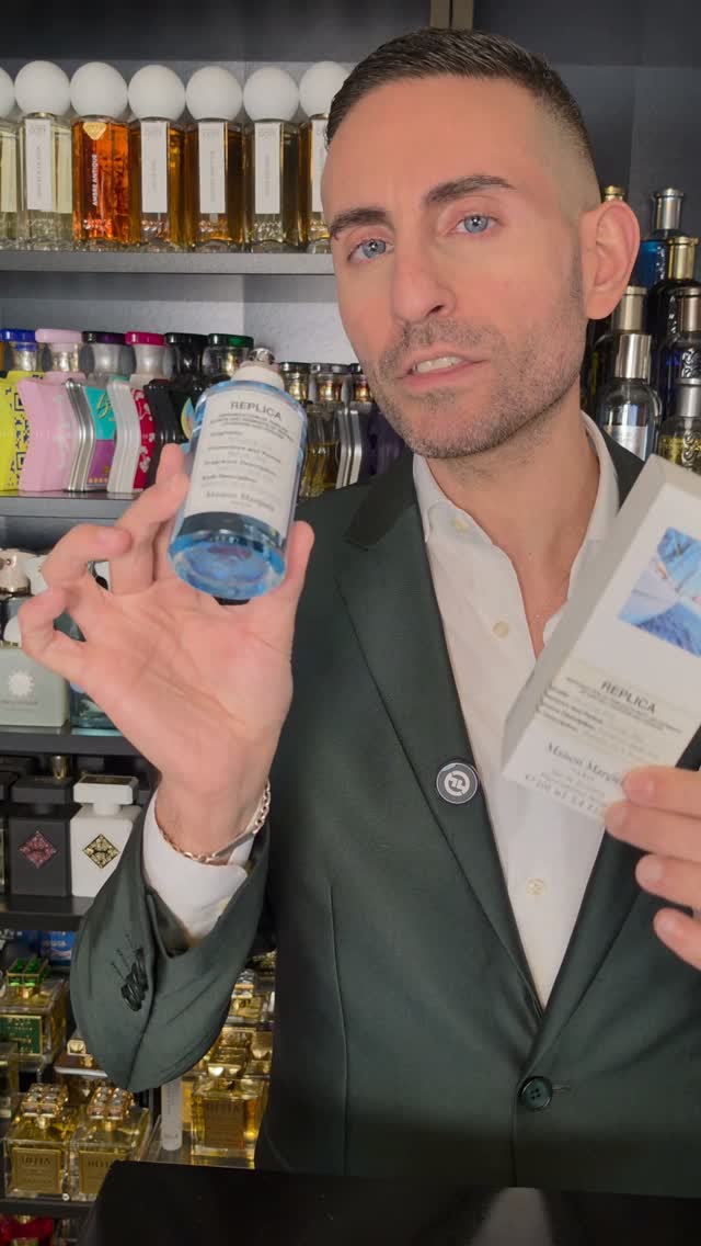 Instagram post by @redolessence for Maison Margiela Fragrances. Caption reads: [...] Sailing Day perfume review!....