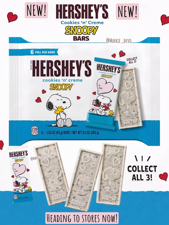 Instagram post by @markie_devo for Hersheyland. Caption reads: How stinkin adorable are these!🤌🏻🐶

Hershey’s....
