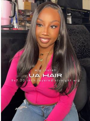 TikTok post by @thaarealbabyd for UA Hair. Caption reads: [...] that comes basically ready to wear 🩷 @UA....