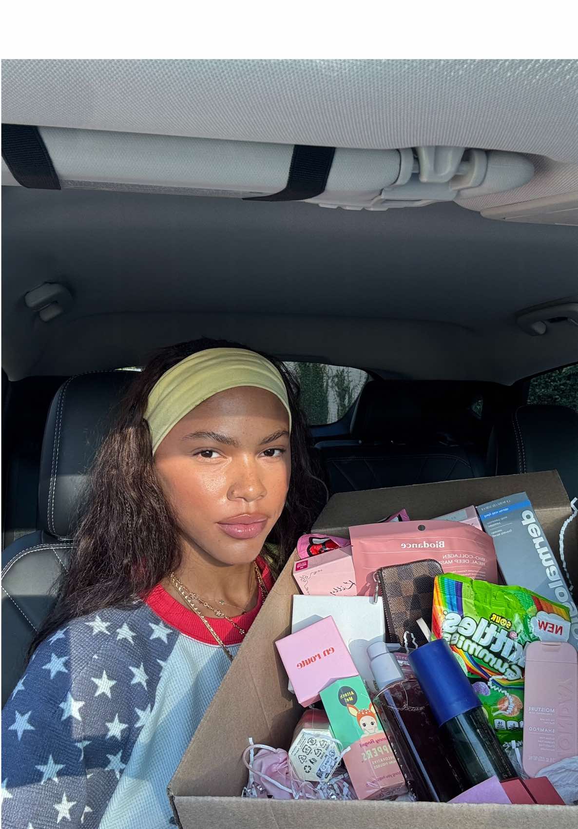 TikTok post by @indiah.t for MONDAY Haircare. Caption reads: Packed my little sister her very own PR package....